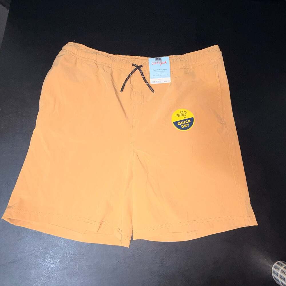 Cat & Jack Pull-On Shorts, XXL (16/18) Husky, Orange